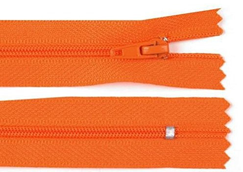 Schnoschi 1 cerniera a spirale lunga 20 cm, non divisibile, arancione, 3 mm, chiusura lampo