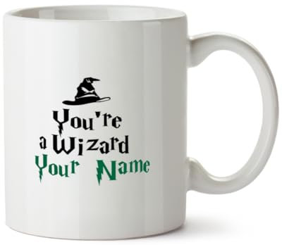 HippoWarehouse You're a Wizard Your Name Green (Personalised) 10oz Mug Cup