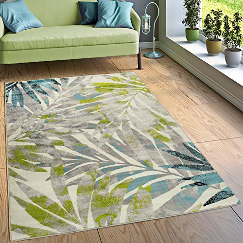 Paco Home Designer Teppich Wohnzimmer Ausgefallen Farbkombination Jungle Design Mehrfarbig, Grösse:120x170 cm
