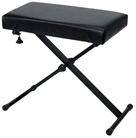Gewa Panchetta Sgabello per Pianoforte Tastiera Regolabile Nera