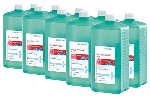 10x 1000 ml Eurofl. Schülke Desderman Händedesinfektionsmittel Desinfektionsmittel, farbstoff-/parfümfrei