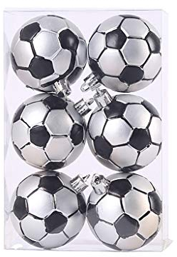 Weihnachts Dekoration 6cm Weihnachtskugel Christbaumschmuck Anhänger Weihnachtskugel Fußball Baseball Fußball Basketball (A)