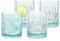 BELLAFORTE Shatterproof Tritan Plastic Short Tumbler, Set of 4, 13oz - Myrtle Beach Unbreakable Crystal Cut Old Fashioned Drinking Glasses for Whiskey - BPA Free - Dishwasher Safe - Teal