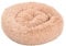 Dehner Hunde- und Katzenbett Cookie, Ø ca. 58 cm, Höhe ca. 14 cm, Polyester/Plüsch, beige
