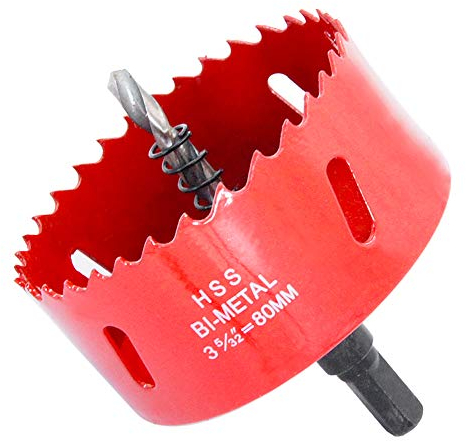 Scie cloche 80mm LAIWEI pour percer des trous dans le bois, le placoplâtre, le PVC, etc. Outil de perçage tranchant et durable