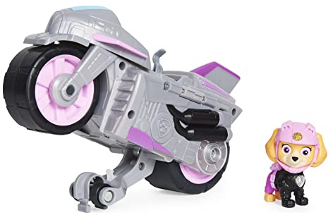 PAW Patrol Moto Pups - Skye - Rückzugmotor - Wheelie-Funktion - Spielzeugfahrzeug