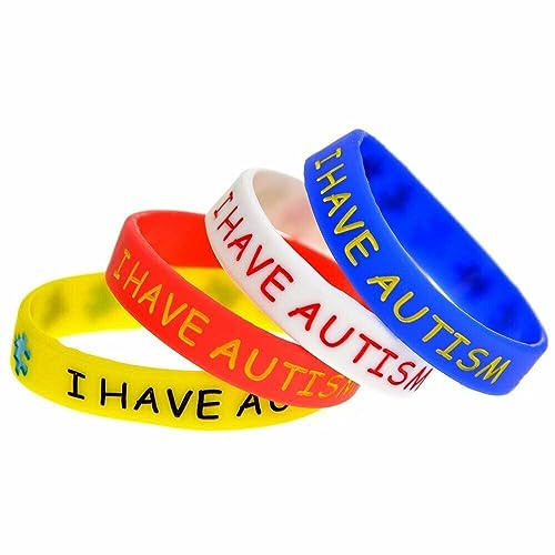 Armbänder mit Aufschrift I Have Autism Awareness, für Kinder, Teenager, Erwachsene, ASD, Größe M (18 cm), 4 Stück