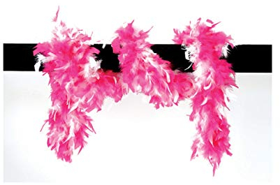 narrenkiste W21005-36 pink-weiß Federboa Federstola