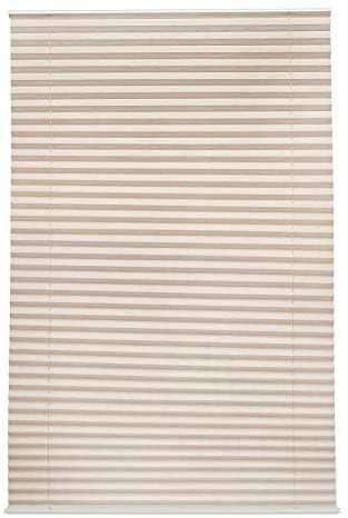 Amazon Basics Plissee-Rollo ohne Zugkette, ohne Bohren, 70 x 130 cm, Cremefarben