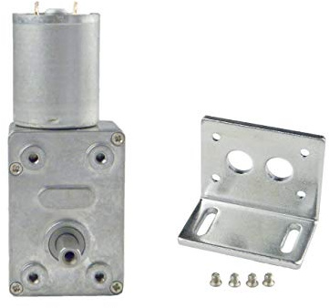 CHANCS 370WG 6V DC Schneckengetriebemotor 10RPM Speed Reduction Motor Montagehalterung für DC-Getriebemotor