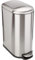 Poubelle cuisine étroite à pédale en acier 40L FULLER en inox brossé design