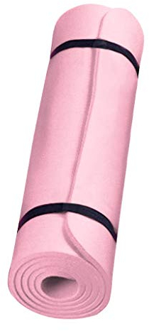 Fitnessmatte Gymnastikmatte Sportmatte Trainingsmatte Rutschfest Gewichtsmanschetten Yogamatte Pilate Matte 4mm dick Sport Workout Outdoor Gym & Home, 183x60x0.4cm (Rosa)