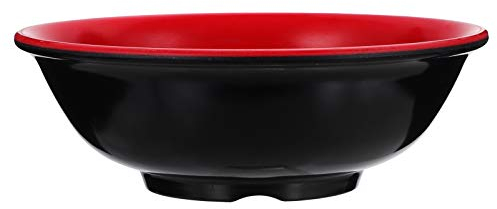 Large Ramen Bowls Chinese Japanese Style Soup Bowls Large Bowl for Noodles Ramen Udon Pho Cereal Pasta Asian Dishes (Black, Red)