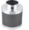 Aktivkohlefilter, Edelstahl Kohlefilter Abluft-Filter Geruchsfilter für Haus Werkstatt Büro (4 Zoll,100 x 200 mm)