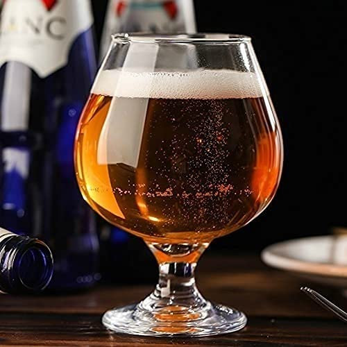 HSFS beer mug glass 340ml Transparent Goblet Red Wine Glass Whisky Brandy Vodka Household Bar Restaurant Drinking Vessel Clear Milk Cup Juice Cup beer mug glass