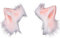 VIGVAN Kawaii Fuchs Katzen Ohren Haarband Haarnadel Katzen Cosplay (Rosa Weiß Haarnadel)
