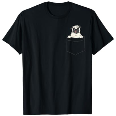 Mops in der Tasche, lustiger Mops T-Shirt