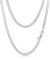 Amberta Damen Flache Schlangen Halskette aus 925 Sterling Silber: 3 mm 45 cm