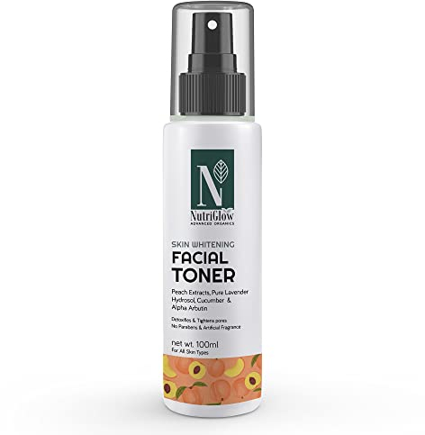 Nutriglow Advance Organics Skin Facial Toner with Peach Extract for Moisturised & Hydrated Skin, Eliminate Dirt & Impurities - 100Ml