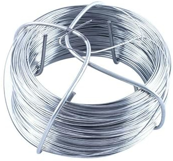 Bauster® Bindedraht Metall 50m Verzinkt Blumendraht Garten Spanndraht Ø 1.0 mm Basteldraht Gartendraht, Zaundraht Rostfrei Baumanbinder Universal