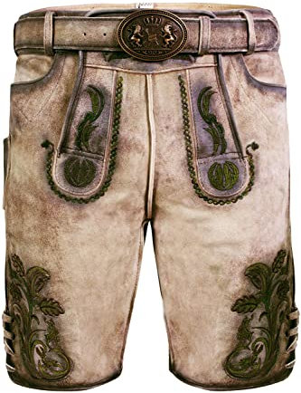 Edelnice Trachtenmode hochwertige Kurze Trachtenlederhose aus Ziegenleder Michael Gr. 64