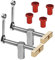 CDIYTOOL 2 Stück schnell feste Clip-Klemmen, Messing-Befestigungsschraubstock mit 4 Bank-Hunde für 19/20 mm Loch, Schreiner-Werkzeug, Holzbearbeitung, Tischschraubstock, Schreibtisch-Clip (19, rot)