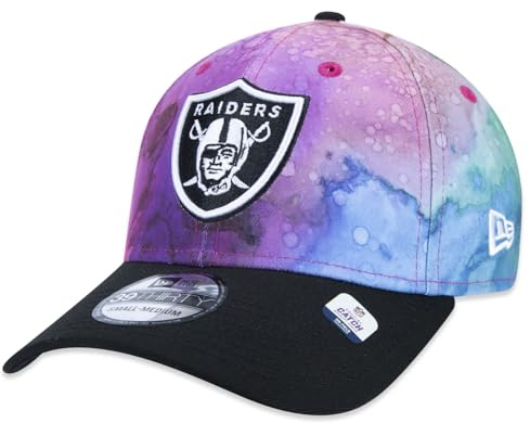 New Era 39Thirty NFL CC Raiders Cap Basecap Baseballcap Fullcap Curved Brim Las Vegas Damen/Herren - Hinten geschlossen, mit Schirm Winter Herbst-Winter - S/M (54-57 cm) bunt