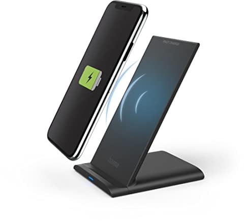Hama Kabelloses Ladegerät QI-FC10S (Schnellladegerät, 10 W, Qi-Technologie, USB-C-Ladekabel), Schwarz