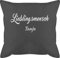 Kissen 50x50 - Freundin - Lieblingsmensch Lettering mit Name - 50 x 50 cm - Grau - lieblingskissen Partner füllung partnerkissen Geschenke für Freundinnen Friends