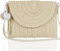 XiXiRan Sac en Paille Femme, Tissu, pour Plage, en Crochet, Sac Osier Petit Sac D'été avec Effet Raphia avec Bandoulière Réglable