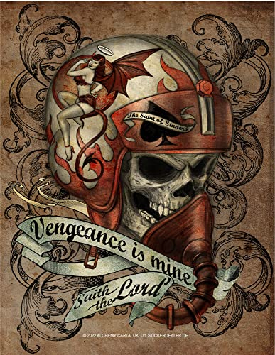 Aufkleber Devil Skull Teufel Sticker Pilot ca. 12x10 cm