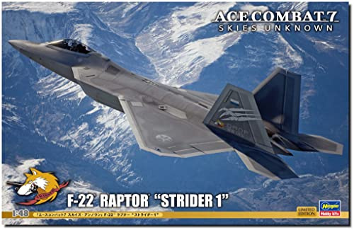 Hasegawa SP558 1/48 Ace Combat 7 Skies Unknwon, F-22 Raptor Strider 1 Modellbausatz, Mehrfarbig