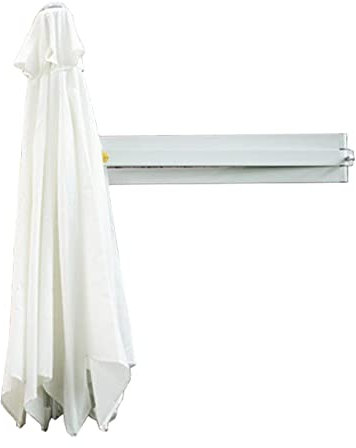 CHEMYO 8/7 FT Wall Mounted Patio Umbrella with Bracket, Outdoor Wall Umbrella with Adjustable Pole, Tilting Sunshade Umbrella for Garden Balcony Yard, Easy to install