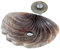 CGLYYDS Lavandino per Lavabo da Appoggio in Vetro Temperato, Lavabo A Forma di Conchiglia, Lavabo E Rubinetto in Ottone Originale per Il Bagno, per La Ristrutturazione del Bagno,B