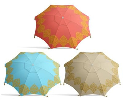 BigBuy Garden Parasol multicolore, standard, multicolore, Estándar, Traditionnel