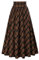 Viktorianische Kariert Rock Damen Vintage High Waist mit Kordelzug Lange Röcke Gelb Schwarz Plaid M