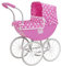 Dolly Tots My First Carriage Dolls Pram in Pink | Classic English-Style Pushchair with White Wheels & Matching Bedding | Traditional Toy Stroller for Kids | Premium Doll Pram for Girls Ages 3+