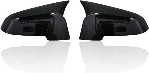 YuZong Coquille Miroir Voiture pour BMW 5 6 7 Series F10 F11 F18 GT 5GT F07 F06 F12 F13 LCL F01 F02,Coque de rétroviseur latéral Couvre Capuchon Décoration Accessoires,A-2 pcs Black