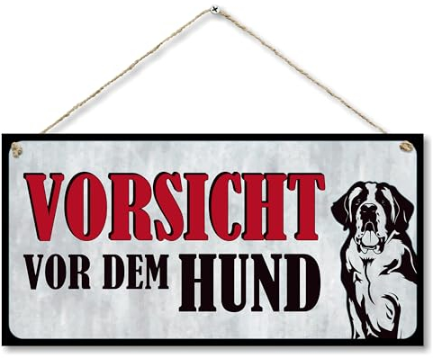 CARISPIBET Vorsicht vor dem Hund! Schilder für Hundebesitzer Warnschilder für Ihren Hauseingang Outdoor Gartentorschilder 15,2 x 30,5 cm