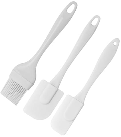 EODKSE Set de 3 espátulas de Silicona para Cocina y repostería, Antiadherentes, Resistentes al Calor y aptas para Todo Tipo de preparaciones, Útiles Utensilios de Cocina y repostería,