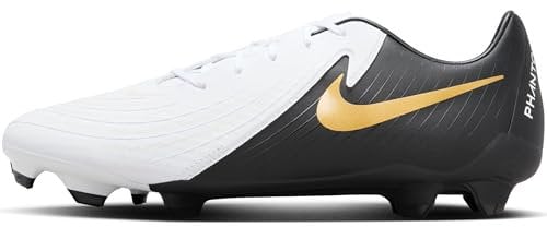 Nike Phantom GX II Academy FG/MG, Sneaker Uomo, White Black Mtlc Gold Coin, 38.5 EU