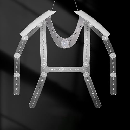 Mannequin Kleiderbügel Durchsichtige Kleiderbügel aus Kunststoff, Verstellbare Haltung, Kleiderbügel für Boutique-Kleidung für Kinder- und Damen-/Herrensets, Fotografie-Hintergrundaufhänger, Leicht(Fe