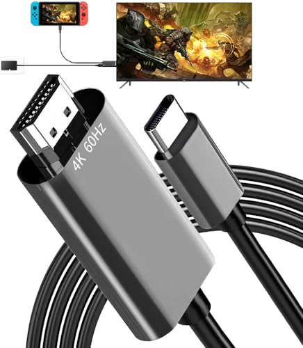 Station d'accueil pour interrupteur/commutateur OLED, station d'accueil portable pour TV avec adaptateur HDMI 4K, port USB 3.0 et ports de charge de type C, accessoires d'adaptateur OLED avec charge