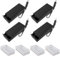 GTIWUNG Pack of 4 18650 Plastic Battery Holder Housing with 2.1 x 5.5 mm DC Plug and On/Off Switch, 18650 Battery Holder with Switch and Cover, with Plastic Battery Box