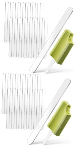 Garneck 2 Sätze Eisstange Aus Acryl Am Stiel Cakesicle-sticks, Transparent Liefert Eisstock Kunststoffstäbe Kunststoff Rundstab Eisstiele Für Lebensmittel Eisstangen 30 Stück * 2