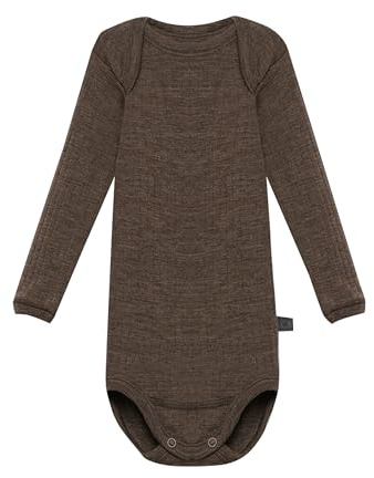 DILLING Gerippter Baby Body aus 100% BIO-Merinowolle