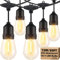 AzureStar Outdoor String Lights 15M/50FT IP65 Festoon Lights Outdoor Mains Waterproof Outside Lights with 15+1 Shatterproof 2700K S14 E27 Bulbs for Garden Pergola Backyard, Linkable