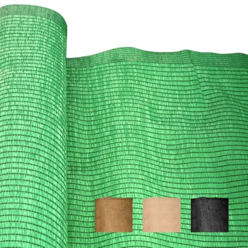 Malla de Sombra y Privacidad Verde | De 10x1 Metros | Fibras Alta Resistencia HDPE con Tratamiento UV, Alta Densidad,Transpirable, Fácil instalación | para jardín, balcón, vayas o Piscina.