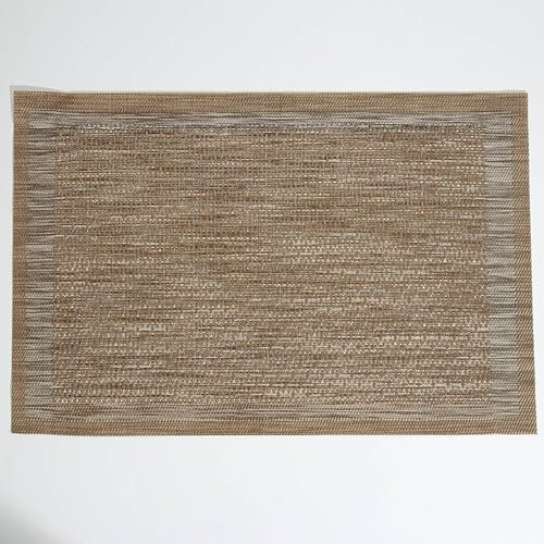 Tischset Rechteckig Leder, 6 Stück Rechteckig, hitzebeständig Platzsets, Küchen-Tischsets für Esstisch, 45x30cm, Kaffee