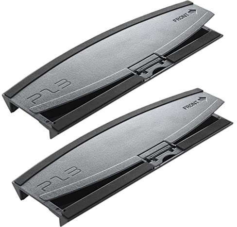 Vertikaler schlanker Konsolenständer, platzsparendes Design, 2 x Neuheit Organisation für PS4, Xbox One Switch, schwarzer Acryl-Halter für Spielekonsolen